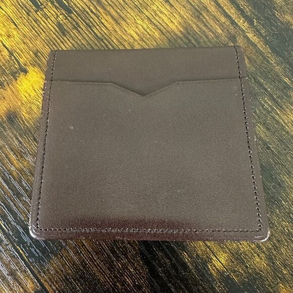YSL Yves Saint Laurent Card Coin Holder Case Brown Leather‎ - Picture 3 of 13